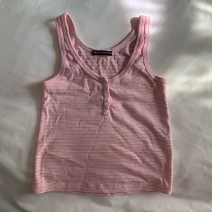 Brandy Melville pink and white striped tank!
